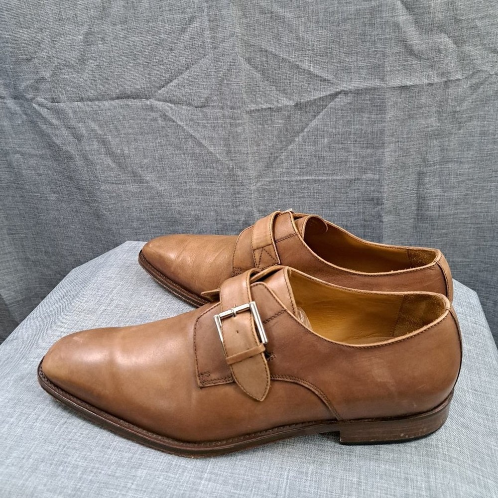 %Broletto Men's Brown Leather Lace Up Oxford Derby Shoes Size 12 M / D10